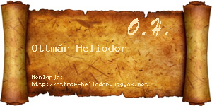 Ottmár Heliodor névjegykártya